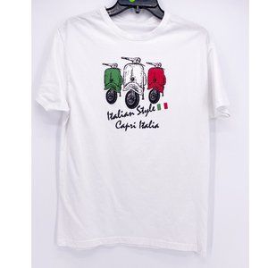Italian Style Capri Italia Vespa T-Shirt Mens M